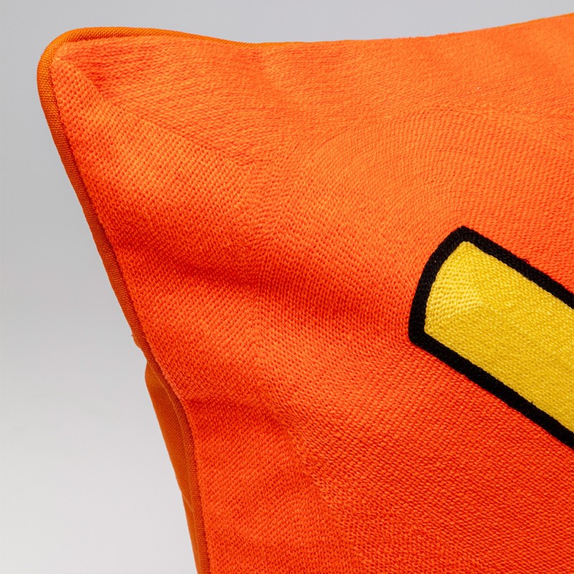 Coussin orange croix jaune - Icon - Kare Design