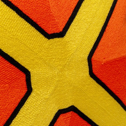 Kussen Icon kruis oranje en geel Kare Design