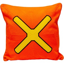Coussin orange croix jaune - Icon - Kare Design