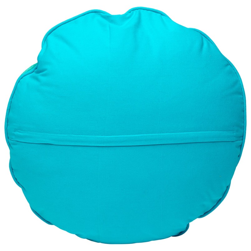Cushion Icon cross turquoise and black Kare Design