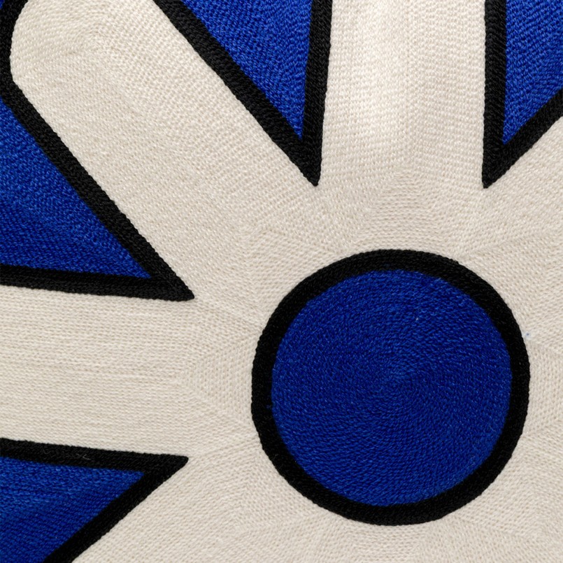 Coussin bleu étoile blanche - Icon - Kare Design