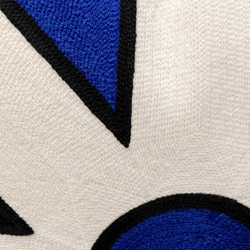 Coussin bleu étoile blanche - Icon - Kare Design