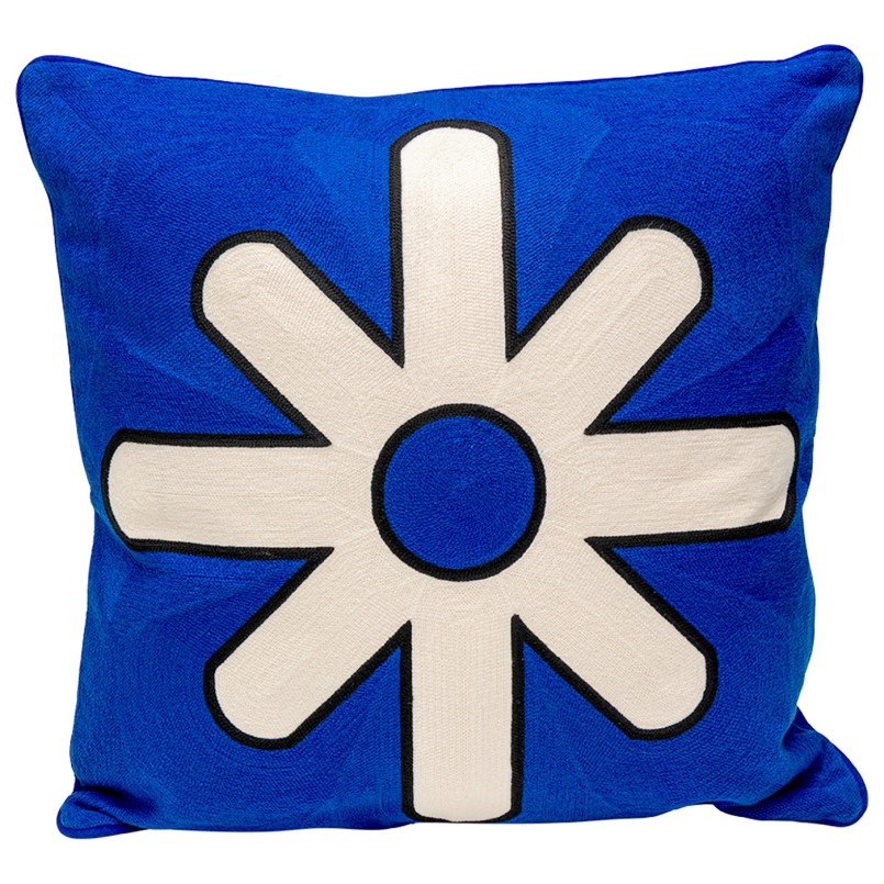 Coussin bleu étoile blanche - Icon - Kare Design