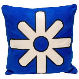 Coussin bleu étoile blanche - Icon - Kare Design