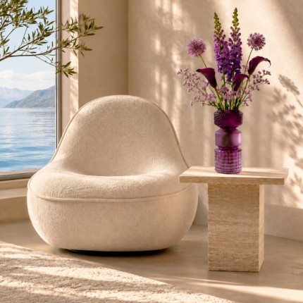 Fauteuil pivotant Ovo crème Kare Design