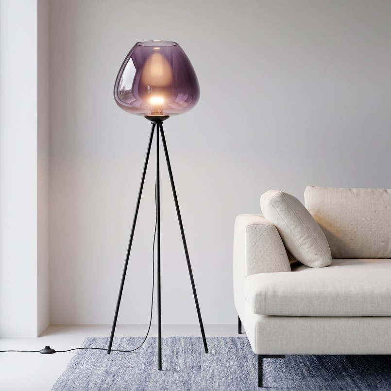 Floor Lamp Sphere 146cm blue Kare Design