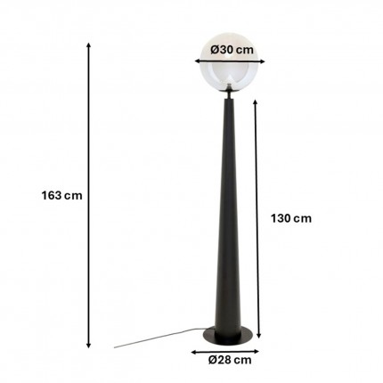 Lampadaire Disco Ball 163cm Kare Design