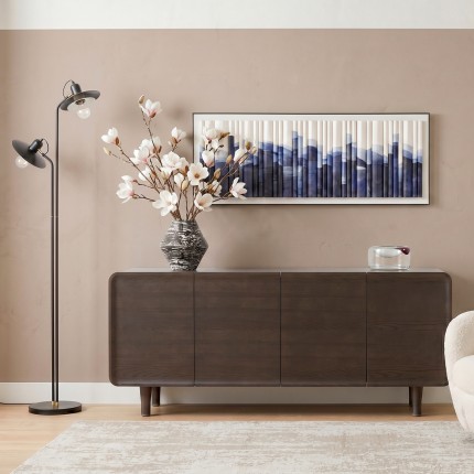 Vloerlamp Speaker Duo 149cm zwart Kare Design