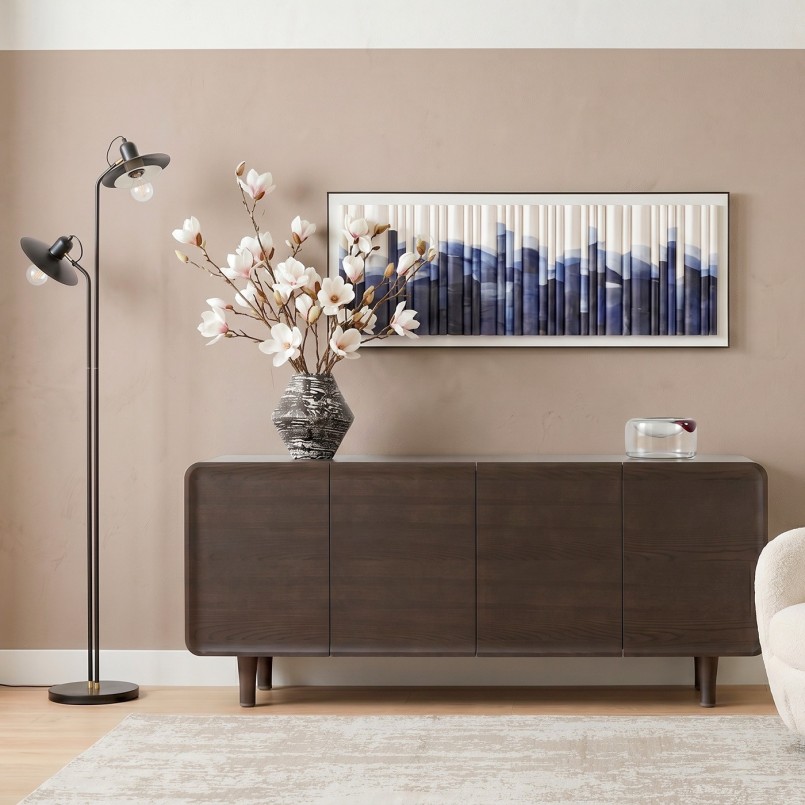 Black industrial floor lamp - Speaker - Kare Design