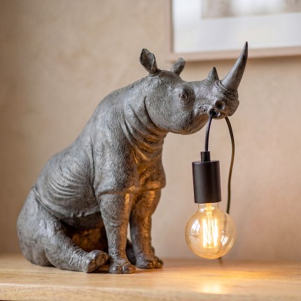 Table lamp grey sitting rhino Kare Design