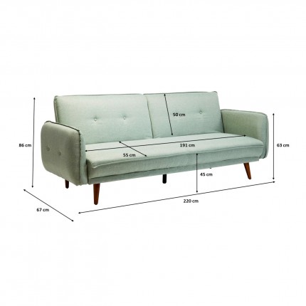 Slaapbank Lizzy groen Kare Design