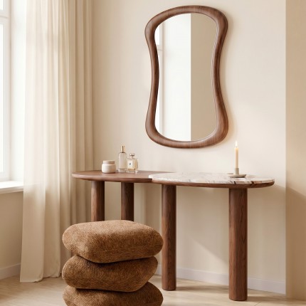 Tabouret pivotant Pepino 45x45cm marron Kare Design