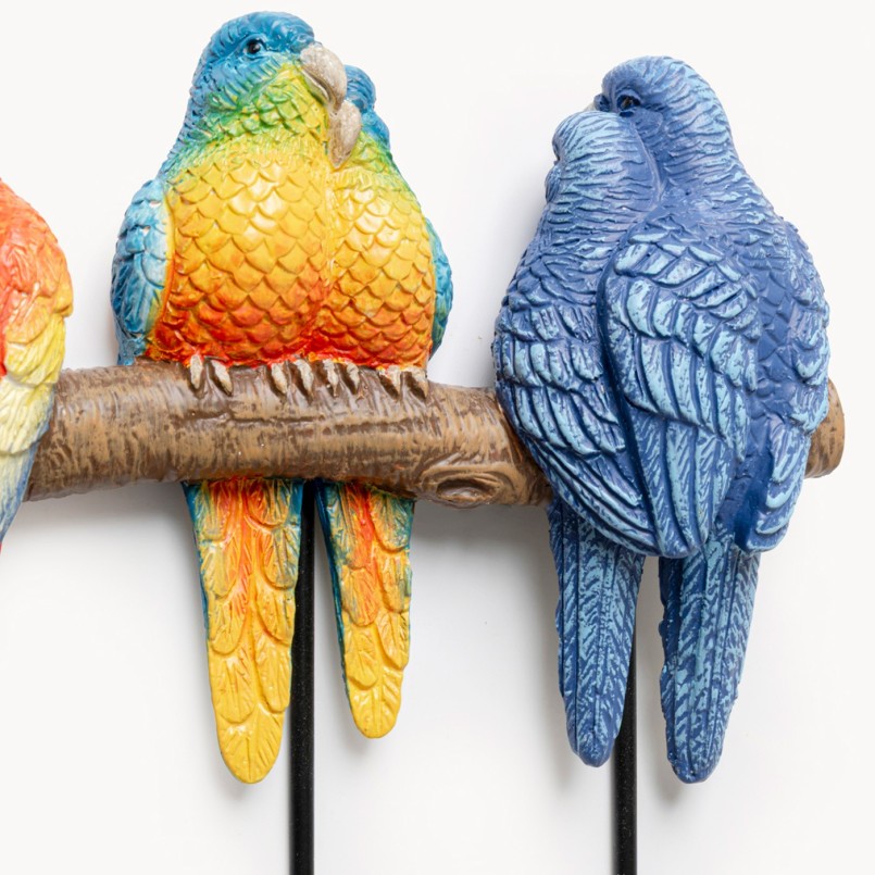 Wall Coat Rack parrots 30cm Kare Design