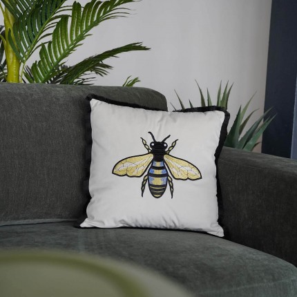 Coussin blanc abeille Kare Design