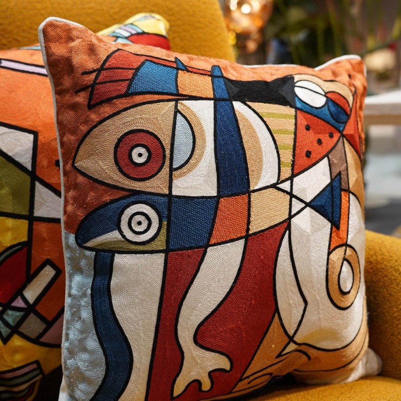 Coussin multicolore abstrait - Art Line - Kare Design