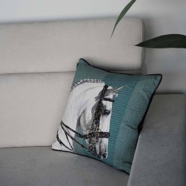 Kussen wit paardenkop Kare Design