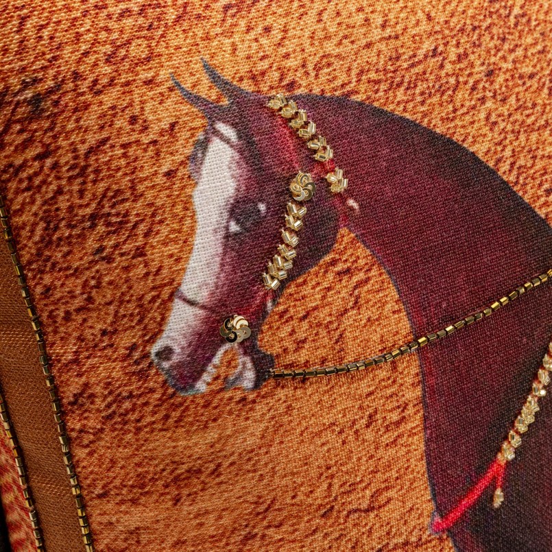 Kussen paard oranje Kare Design