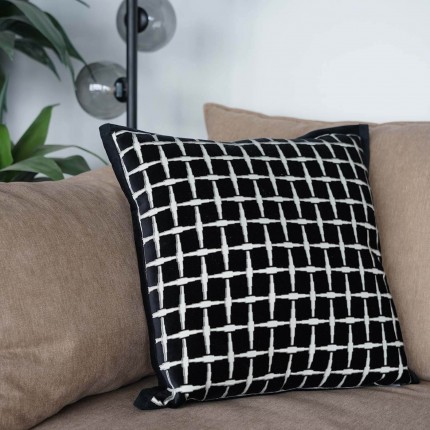 Coussin Melody noir et blanc Kare Design