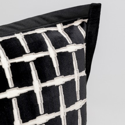 Coussin Melody noir et blanc Kare Design