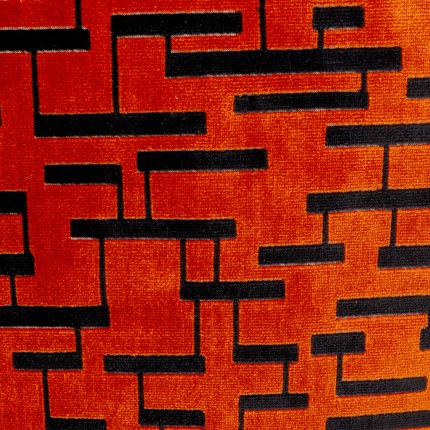 Cushion Suono orange and black Kare Design