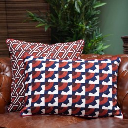 Coussin rouge à motifs - Alba - Kare Design