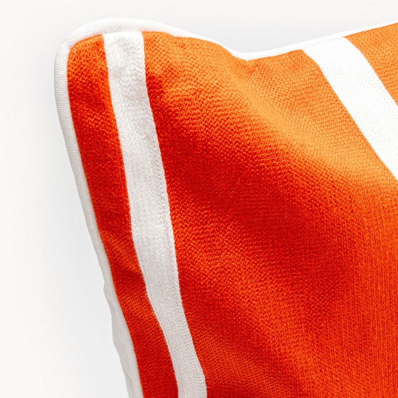 Coussin en coton orange et blanc - Arty - Kare Design