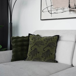 Kussen groen luipaarden Kare Design