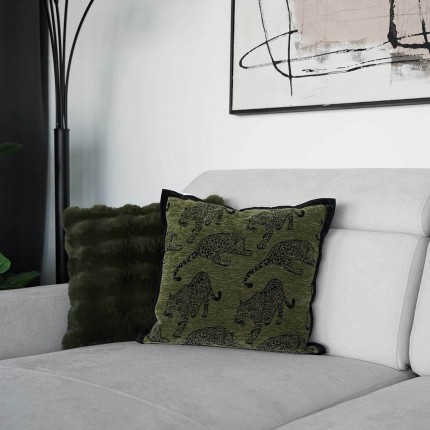 Coussin vert léopards Kare Design