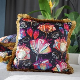 Cushion Fringe Jungle flowers Kare Design