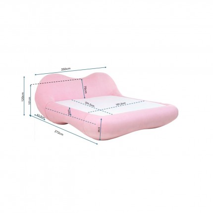 Bed Fluid Dreams 180x200cm pink Kare Design
