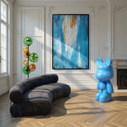 Déco ours XL 101cm bleu Kare Design