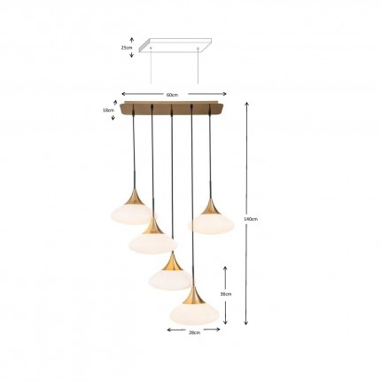 Pendant Lamp Gocce 70cm Kare Design