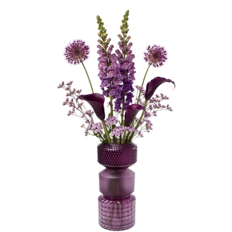 Textured purple glass vase - Marvelous - Kare Design