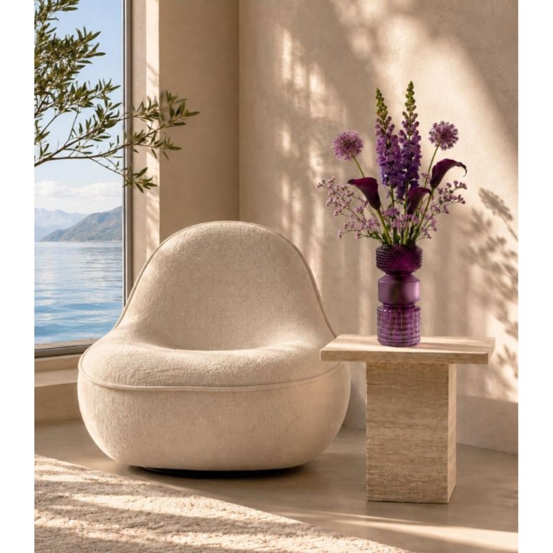 Textured purple glass vase - Marvelous - Kare Design