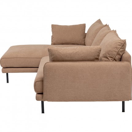 Corner Sofa Edna left light brown Kare Design