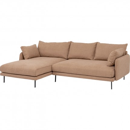 Corner Sofa Edna left light brown Kare Design