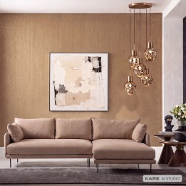 Hoekbank Edna rechts lichtbruin Kare Design