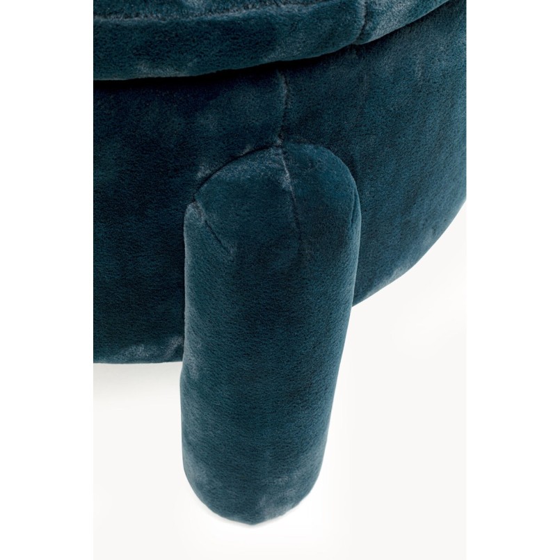 Tabouret coffre bleu Ø54cm