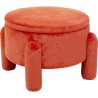 Tabouret coffre orange Ø54cm