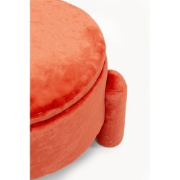 Tabouret coffre orange Ø54cm