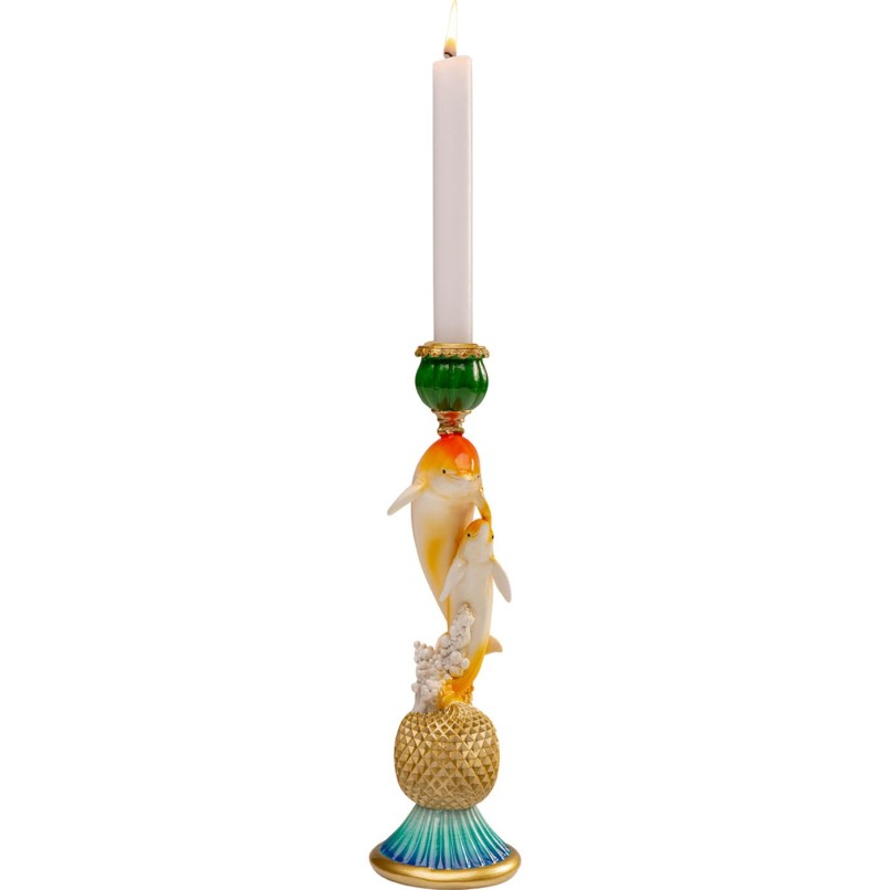 Kandelaar dolfijnen familie 30cm Kare Design