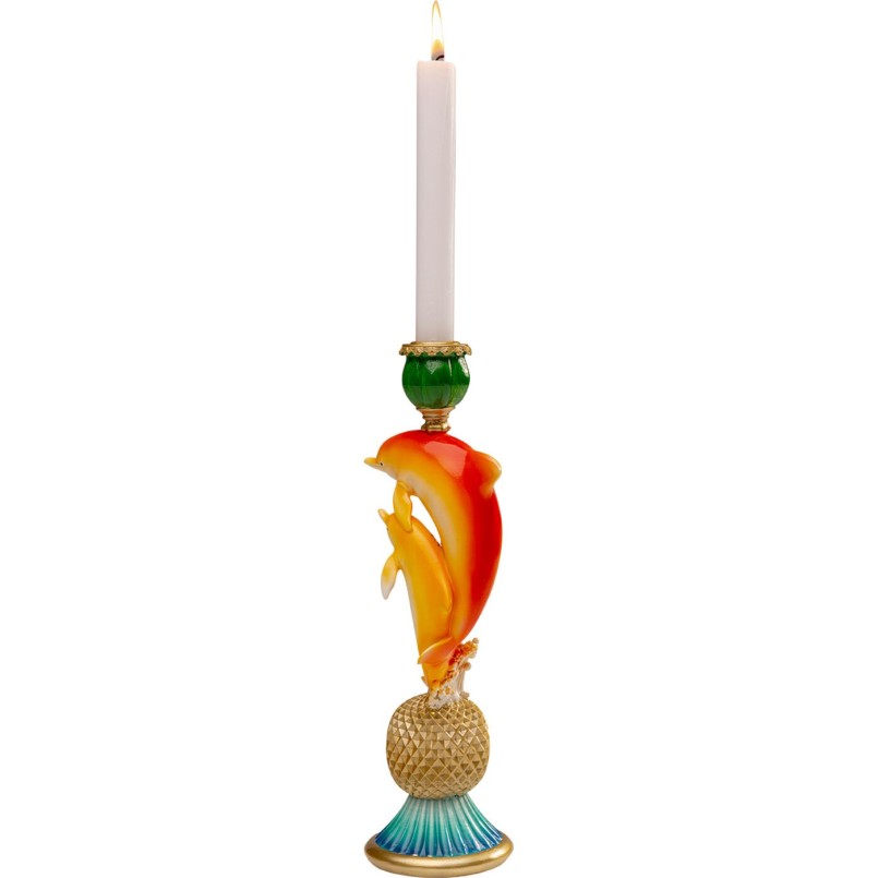Candle Holder dolphin family 30cm Kare Design