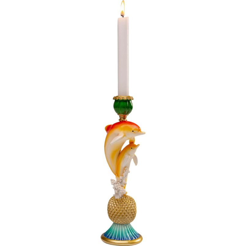 Chandelier deux dauphins oranges - Kare Design