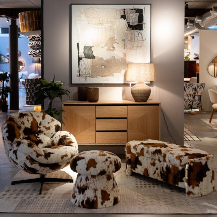 Banc-coffre 115cm vache Kare Design