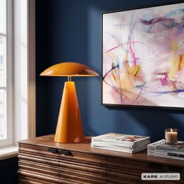 Lampe rétro en acier orange - Fungo Flat - Kare Design