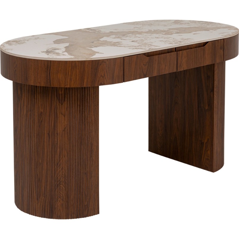 Bureau brun plateau en grès - Ruben - Kare Design