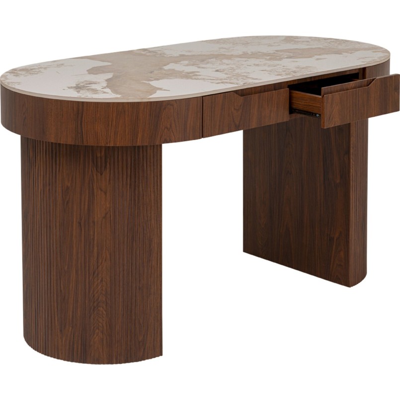 Bureau brun plateau en grès - Ruben - Kare Design