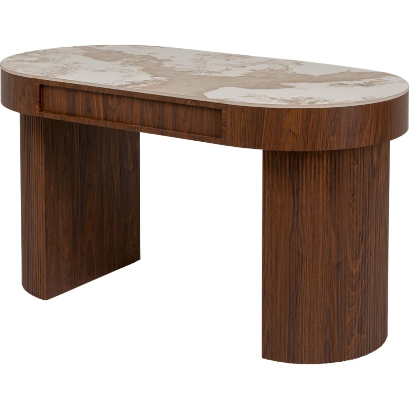 Bureau brun plateau en grès - Ruben - Kare Design