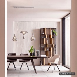 Suspension en verre gris - Goccia - Kare Design