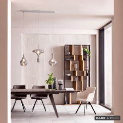 Suspension en verre gris - Goccia - Kare Design